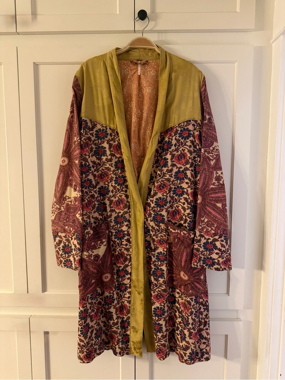 Free People *Rare* Maggie patchwork floral paisley duster size S